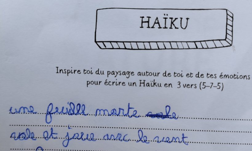 Atelier d&rsquo;écriture nature collège